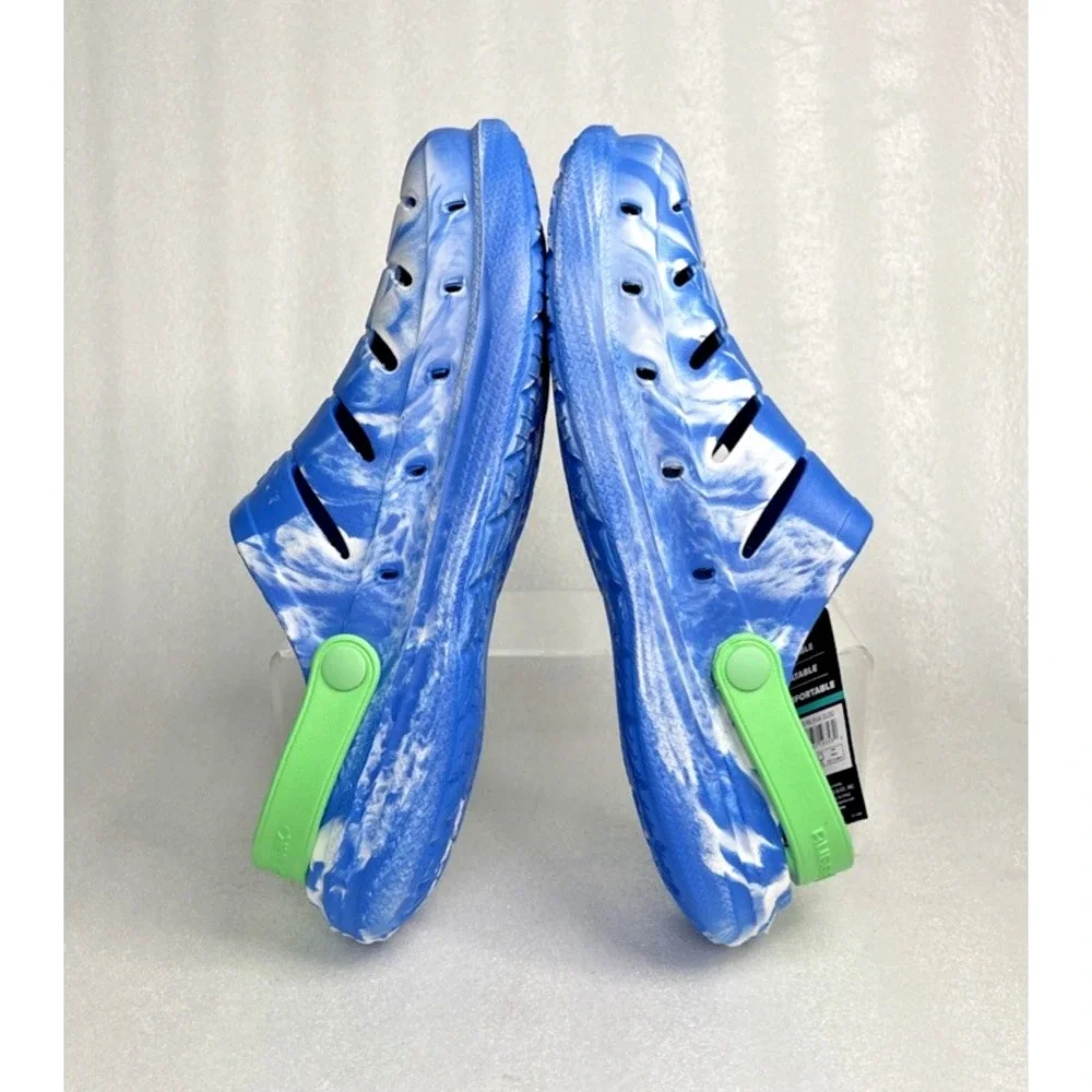 Rugged Shark Eva Clogs Lightweight Slip on Blue Green Big Boys Size 6 NEW
